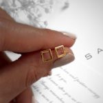 گوشواره مربع تو خالی