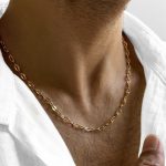 گردنبند بیضی سوپر لایت تخت مردانه