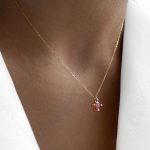 گردنبند سنگ سولیتر قرمز