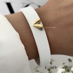 دستبند دلشاد چرم سفید