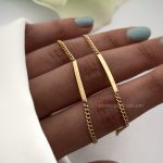 دستبند پلاک و زنجیر نوزاد