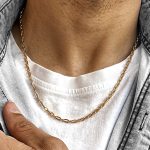 گردنبند حلقه بیضی 4 میل