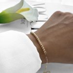 دستبند وسط گوی و بیضی لوکس