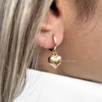 گوشواره حلقه ای قلب دامله