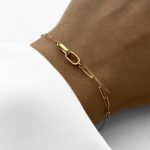 دستبند دو حلقه بیضی لوکس