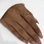 انگشتر قلب مفتول بزرگ