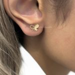 گوشواره پروانه یک بال پر