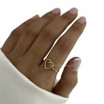 انگشتر قلب گره مینیمال