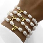 دستبند پاپیون مروارید