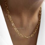 گردنبند بیضی سوپر لایت 6 میل زنانه