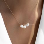 گردنبند سه مروارید پرورشی