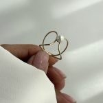 انگشترتو در تو ساده مروارید