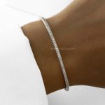 بنگل سفید نگینی آروشا