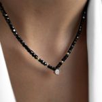 گردنبند سولیتر و تُرمالین سیاه