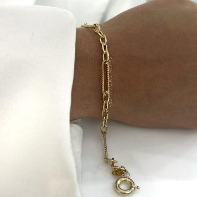 دستبند بیضی تراش 5 رولو کد5