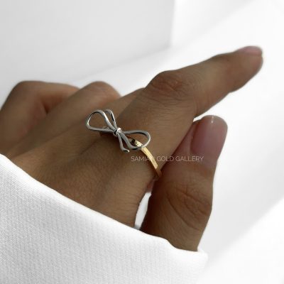 انگشتر پاپیون مربع