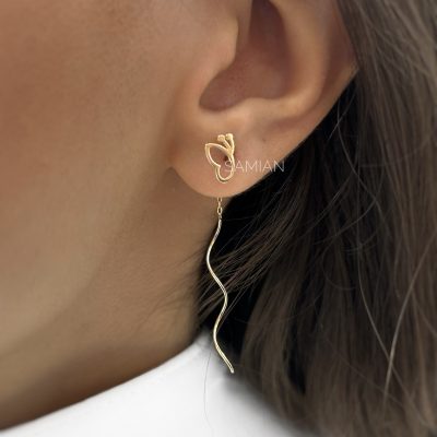 گوشواره پیچک پروانه نیمه