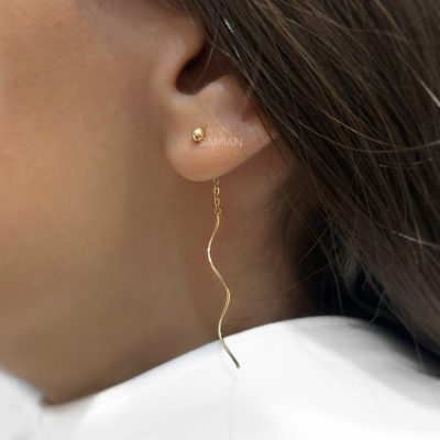 گوشواره پیچک گوی ریز