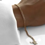 دستبند زنجیر ژاپنی دو میل