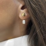 گوشواره پیرسینگی و سنگ باگت