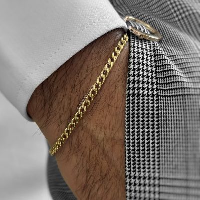 دستبند زنجیر 2.5میل گلستانه