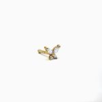 گوشواره تک پروانه نگینی