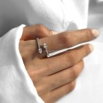 انگشتر طرح جواهر سنگ اشک