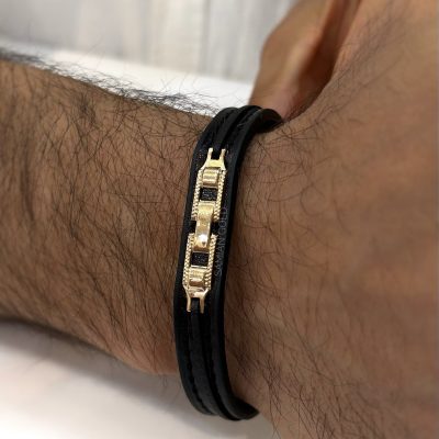 دستبند چرم کمربندی