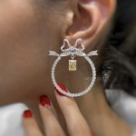 گوشواره گلوریا سنگ زرد