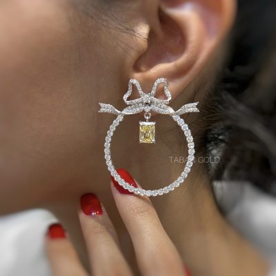 گوشواره گلوریا سنگ زرد