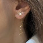 گوشواره لوتوس مروارید پیچک