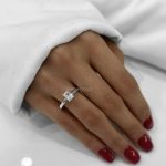 حلقه تک نگین باگت 6 میل