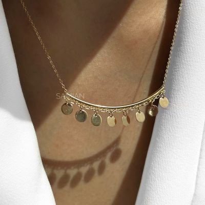 گردنبند شرابه ای پولکی