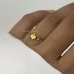 انگشتر آویز قلب و نگین
