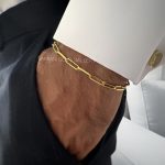 دستبند سیلوی 11 میل پهن زرد