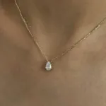 گردنبند تک نگین باران