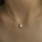 گردنبند تک نگین باگت